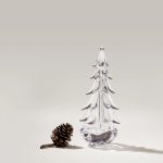 Bambudan Tree Five Sided Evergreen Faceted Textural Glass Sculpture - Image 4