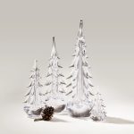 Bambudan Tree Five Sided Evergreen Faceted Textural Glass Sculpture - Image 2