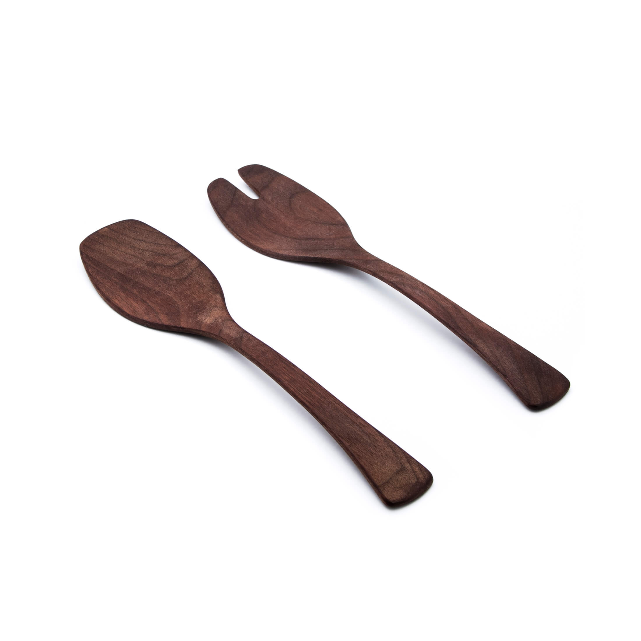 6388_apsaladservers.jpg Bambudan Salad Server Set Turned Wood Grain Artisan Crafted Pair - Image 1