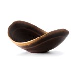 Bambudan Bowl Live Edge Walnut Cherry Artisan Cut Natural Grain