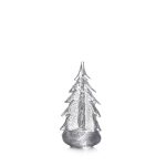 Bambudan Tree Silver Leaf Evergreen Infused Metallic Holiday Accent