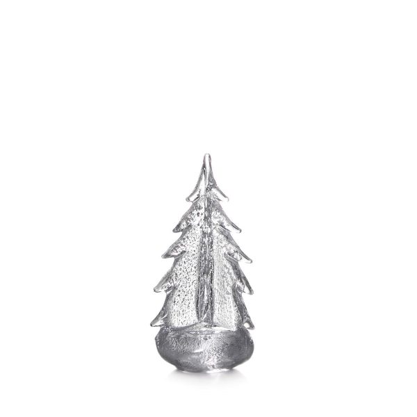 Bambudan Tree Silver Leaf Evergreen Infused Metallic Holiday Accent