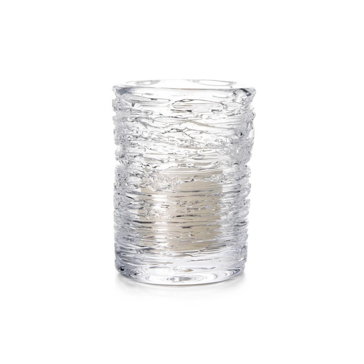 8199_echo_lake_hurricane_m2_1_1.jpg Bambudan Candle Holder Echo Lake Cylindrical Wrapped Glass Texture - Image 1