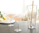 Bambudan Martini Glass Woodbury Squared Bowl Chill Textured Cocktailware - Image 3