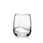 Bambudan Bowl Waterbury Double Gathered Layered Ripple Glass