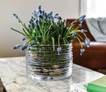 Bambudan Bowl Echo Lake Wrapped Glass Textured Centerpiece Design - Image 3