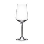 Bambudan White Wine Glass Vintner Pulled Stem Ripple Bowl Design