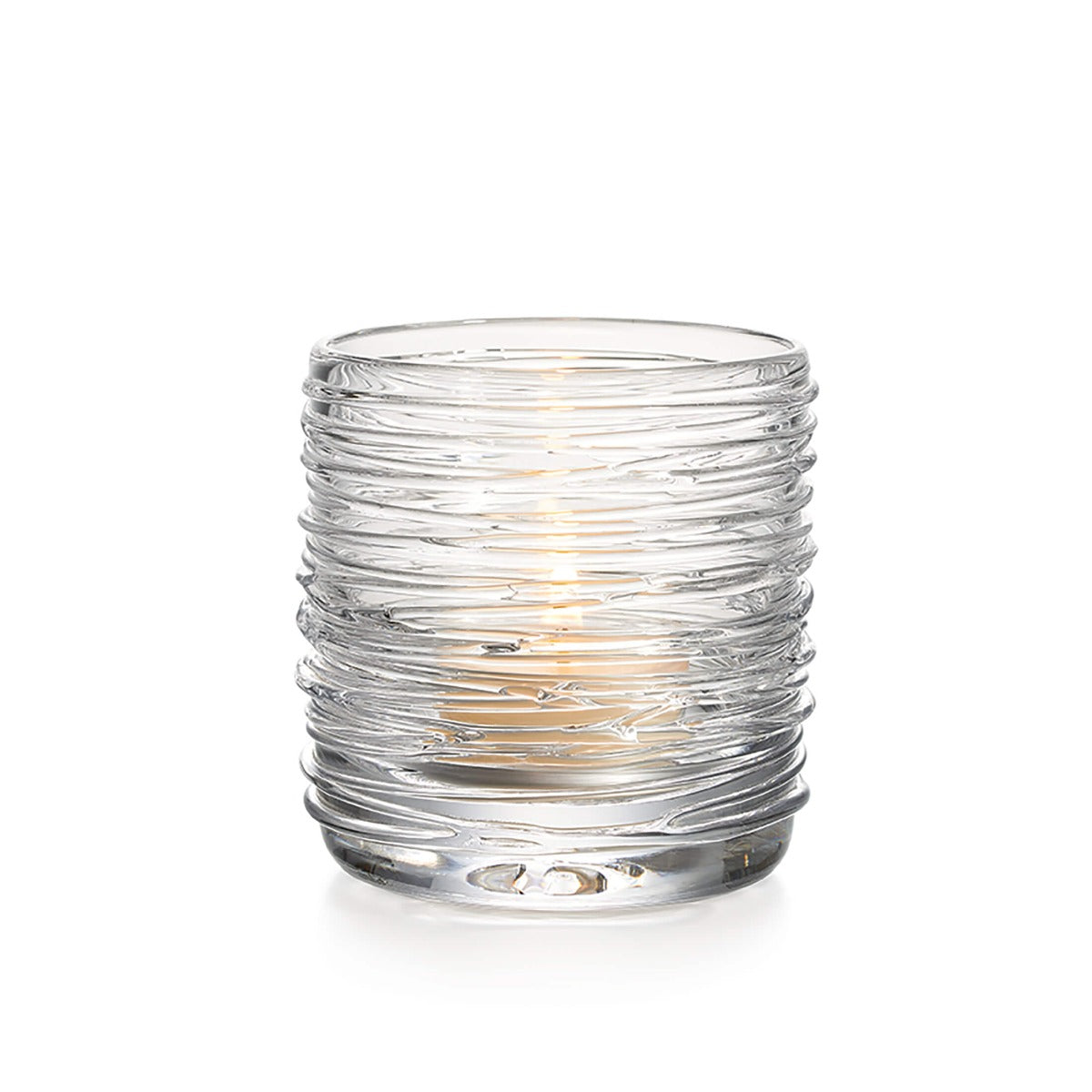 9019_echo_lake_tealight_2.jpg Bambudan Tealight Holder Echo Lake Wrapped Glass Cluster Display - Image 1