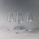 Bambudan Red Wine Glass Vintner Broad Bowl Ripple Textured Sommelier Style - Image 2