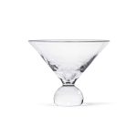 Bambudan Martini Glass Bauhaus Conical Bowl Spherical Base Geometry