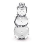 Bambudan Sculpture Snowman Handblown Clear Glass Holiday Display - Image 6