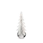 Bambudan Tree Snowdrift Evergreen Ribbon Textured Winter Inspired Glass