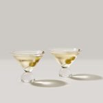 Bambudan Martini Glass Bauhaus Conical Bowl Geometric Stemless Design - Image 2