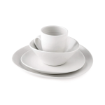 Bambudan Dinnerware Alabaster Asymmetrical Matte Glazed Stoneware