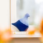 Bambudan Dove Sculpture Pottery Peace Inspired Blue Hue Gift - Image 4