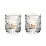 Bambudan Tealight Holder Echo Lake Wrapped Glass Cluster Display Set