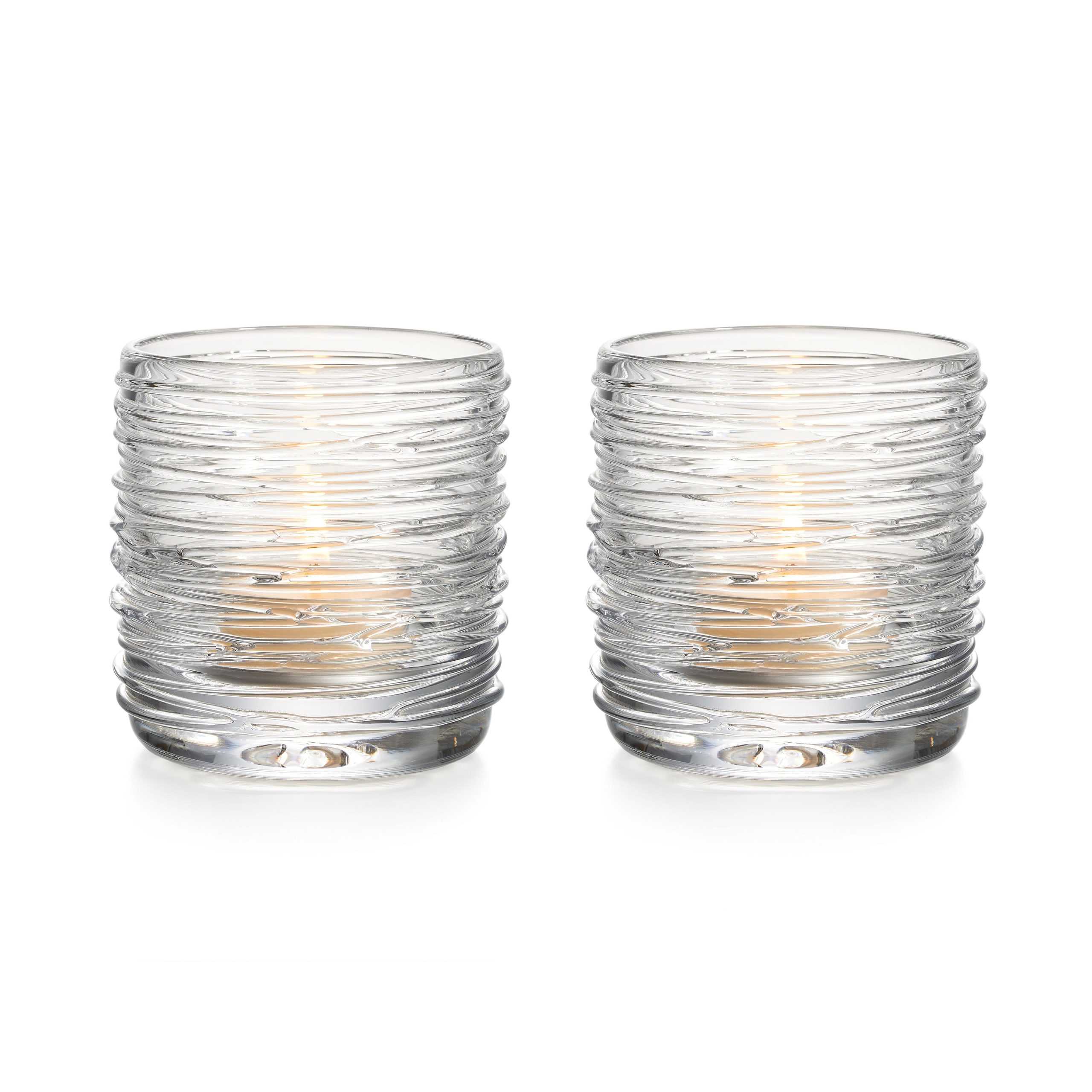 ELTsilo.jpg Bambudan Tealight Holder Echo Lake Wrapped Glass Cluster Display Set - Image 1