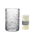 Bambudan Candle Holder Echo Lake Cylindrical Wrapped Glass Texture - Image 12