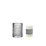 Bambudan Candle Holder Echo Lake Cylindrical Wrapped Glass Texture - Image 13