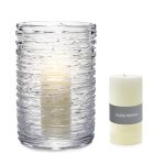 Bambudan Candle Holder Echo Lake Cylindrical Wrapped Glass Texture - Image 15