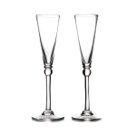 Bambudan Flute Hartland Globe Stem Wedding Toast Handblown Pair