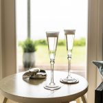 Bambudan Flute Hartland Globe Stem Wedding Toast Handblown Pair - Image 4