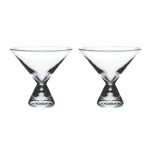 Bambudan Martini Glass Stemless Rounded Bowl Minimalist Cocktail Vessel