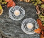 Bambudan Votive Holder Swirl Wave Clear Glass Light Reflector - Image 4