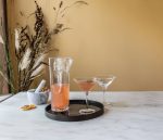 Bambudan Martini Glass Woodbury Squared Bowl Chill Textured Cocktailware - Image 4