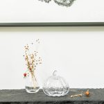 Bambudan Pumpkin Sculpture Crackle Finish Autumn Inspired Glass Accent - Image 5
