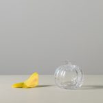 Bambudan Pumpkin Sculpture Crackle Finish Autumn Inspired Glass Accent - Image 2