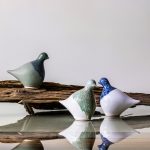 Bambudan Dove Sculpture Pottery Peace Inspired Blue Hue Gift - Image 6