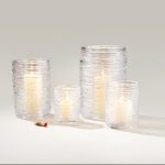 Bambudan Candle Holder Echo Lake Cylindrical Wrapped Glass Texture - Image 2