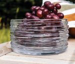 Bambudan Bowl Echo Lake Wrapped Glass Textured Centerpiece Design - Image 4