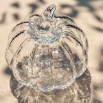 Bambudan Pumpkin Sculpture Crackle Finish Autumn Inspired Glass Accent - Image 7