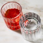Bambudan Lowball Glass Via Carota Chevron Pattern Cocktailware - Image 4