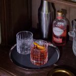 Bambudan Lowball Glass Via Carota Chevron Pattern Cocktailware - Image 5