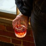 Bambudan Lowball Glass Via Carota Chevron Pattern Cocktailware - Image 6