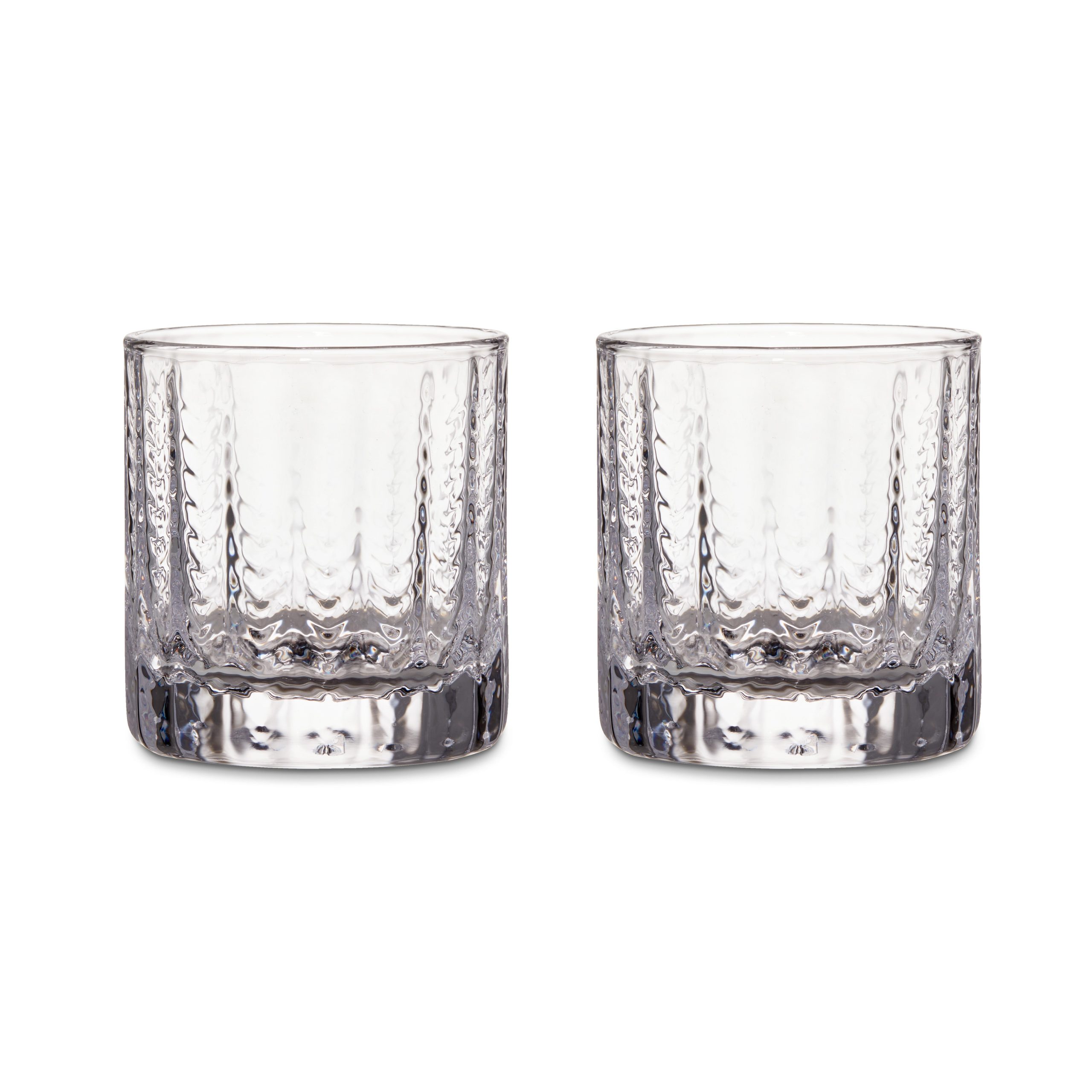 lowball-06-4472.jpg Bambudan Lowball Glass Via Carota Chevron Pattern Cocktailware - Image 1