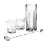 Bambudan Drinkware Set Montpelier Pitcher Fluted Glass Cocktail Bundle