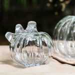 Bambudan Pumpkin Sculpture Twisted Stem Art Glass Abundance Symbol - Image 6