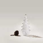 Bambudan Tree Silver Leaf Evergreen Infused Metallic Holiday Accent - Image 4