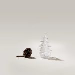Bambudan Tree Silver Leaf Evergreen Infused Metallic Holiday Accent - Image 3
