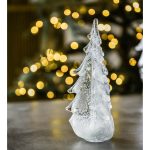 Bambudan Tree Silver Leaf Evergreen Infused Metallic Holiday Accent - Image 8
