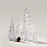 Bambudan Tree Silver Leaf Evergreen Infused Metallic Holiday Accent - Image 2