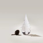 Bambudan Tree Snowdrift Evergreen Ribbon Textured Winter Inspired Glass - Image 3