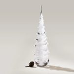 Bambudan Tree Snowdrift Evergreen Ribbon Textured Winter Inspired Glass - Image 5