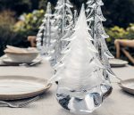 Bambudan Tree Snowdrift Evergreen Ribbon Textured Winter Inspired Glass - Image 6