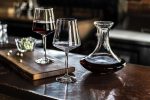 Bambudan Red Wine Glass Vintner Broad Bowl Ripple Textured Sommelier Style - Image 3